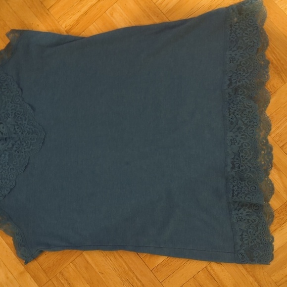 Mossimo y2k lacy top blue women's size XL Bella Swan - Picture 5 of 8